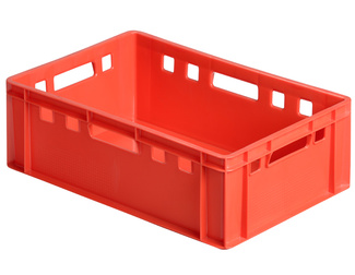 Imagen de Caja Plástica Cárnica Roja E2 40 x 60 x 20 cm 
