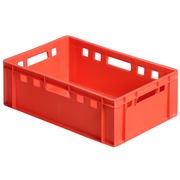 Caja Plástica Cárnica Roja E2 40 x 60 x 20 cm 